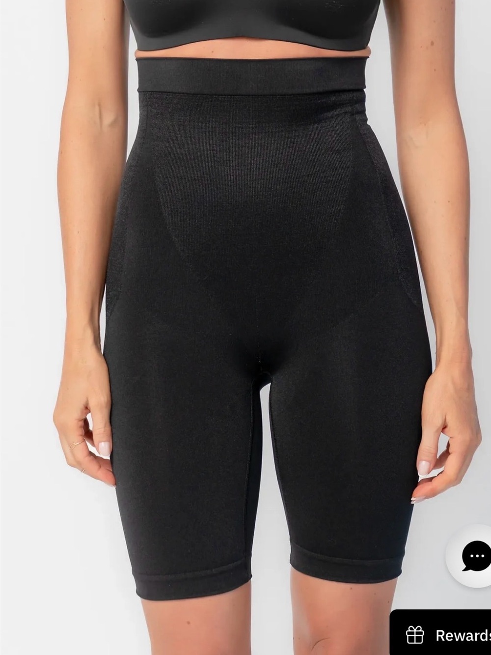 Baltic Born Black High-Waist Mid Thigh Shorts